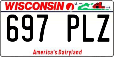 WI license plate 697PLZ