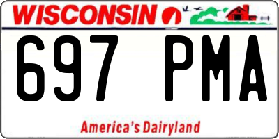 WI license plate 697PMA