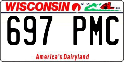 WI license plate 697PMC