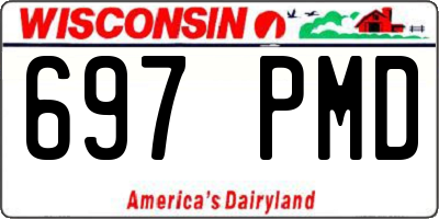 WI license plate 697PMD