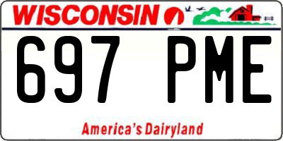 WI license plate 697PME