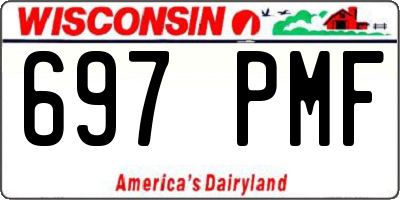 WI license plate 697PMF