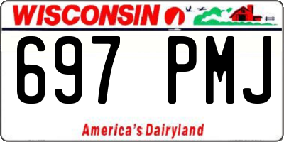 WI license plate 697PMJ
