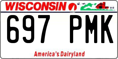 WI license plate 697PMK
