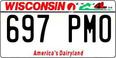 WI license plate 697PMO