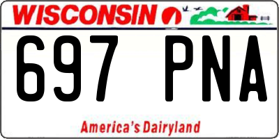 WI license plate 697PNA