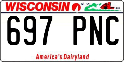 WI license plate 697PNC