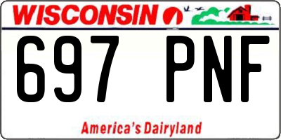 WI license plate 697PNF