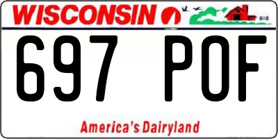 WI license plate 697POF
