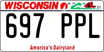 WI license plate 697PPL