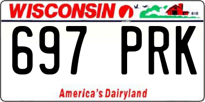 WI license plate 697PRK