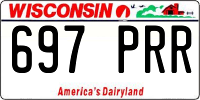 WI license plate 697PRR