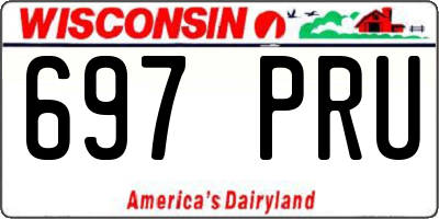 WI license plate 697PRU
