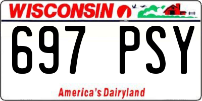 WI license plate 697PSY