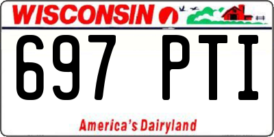 WI license plate 697PTI