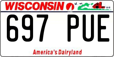 WI license plate 697PUE