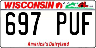 WI license plate 697PUF