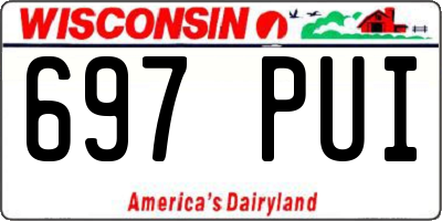 WI license plate 697PUI
