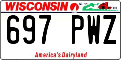 WI license plate 697PWZ