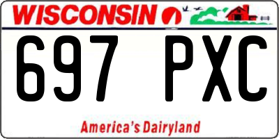WI license plate 697PXC