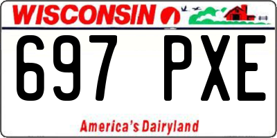 WI license plate 697PXE