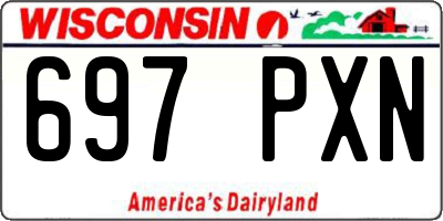 WI license plate 697PXN
