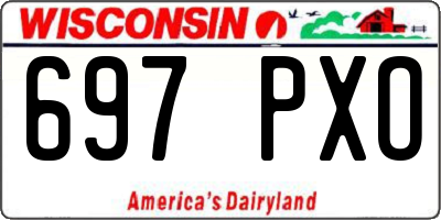 WI license plate 697PXO