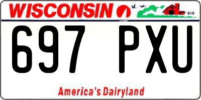 WI license plate 697PXU
