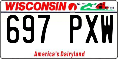 WI license plate 697PXW