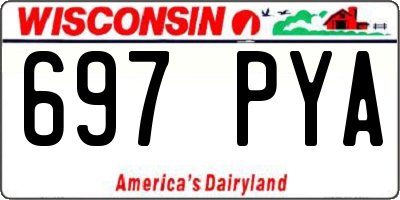 WI license plate 697PYA