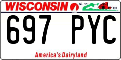 WI license plate 697PYC