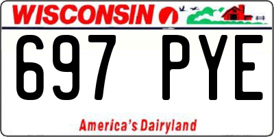 WI license plate 697PYE
