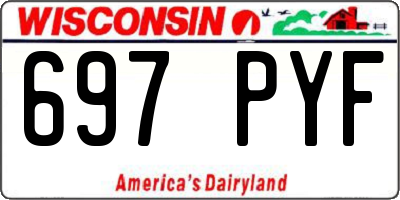 WI license plate 697PYF