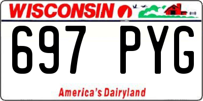 WI license plate 697PYG
