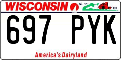 WI license plate 697PYK