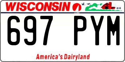WI license plate 697PYM