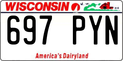 WI license plate 697PYN