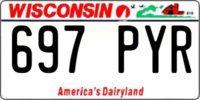 WI license plate 697PYR