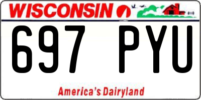 WI license plate 697PYU