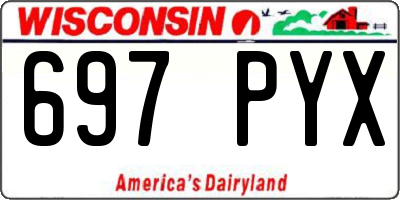 WI license plate 697PYX