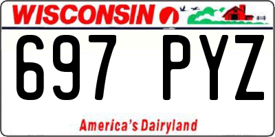 WI license plate 697PYZ