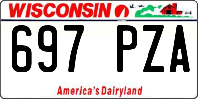 WI license plate 697PZA