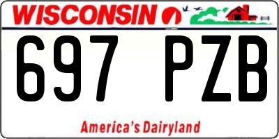 WI license plate 697PZB