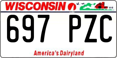 WI license plate 697PZC