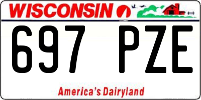 WI license plate 697PZE