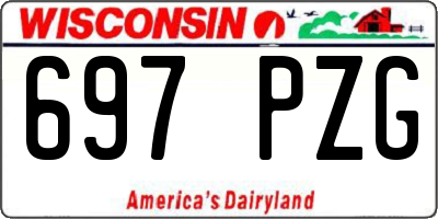 WI license plate 697PZG