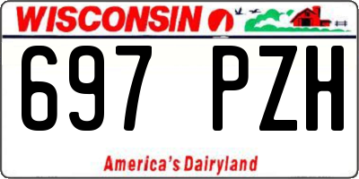 WI license plate 697PZH