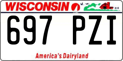 WI license plate 697PZI