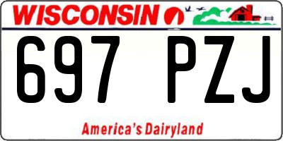 WI license plate 697PZJ