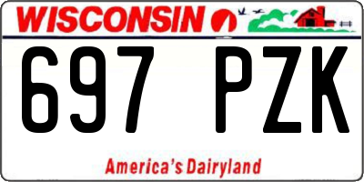 WI license plate 697PZK